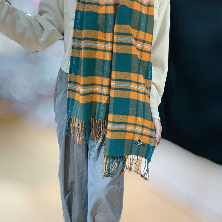 Vivienne Westwood Scarf In Orange/Green/Japan-3