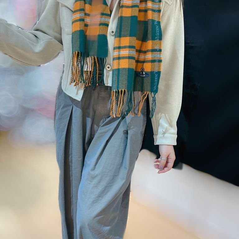 Vivienne Westwood Scarf In Orange/Green/Japan-4