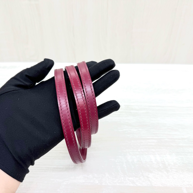 LV紫紅色EPI牛皮銀扣ALMA BB手提側背貝殼包/M50631-12