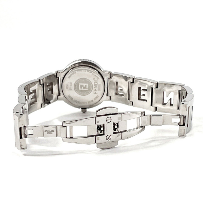 FENDI Horology 3050L 女士腕錶,不鏽鋼錶殼/不鏽鋼錶帶,銀色石英機芯,海軍藍錶盤-5