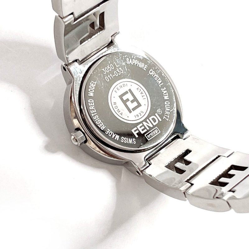 FENDI Horology 3050L 女士腕錶,不鏽鋼錶殼/不鏽鋼錶帶,銀色石英機芯,海軍藍錶盤-6