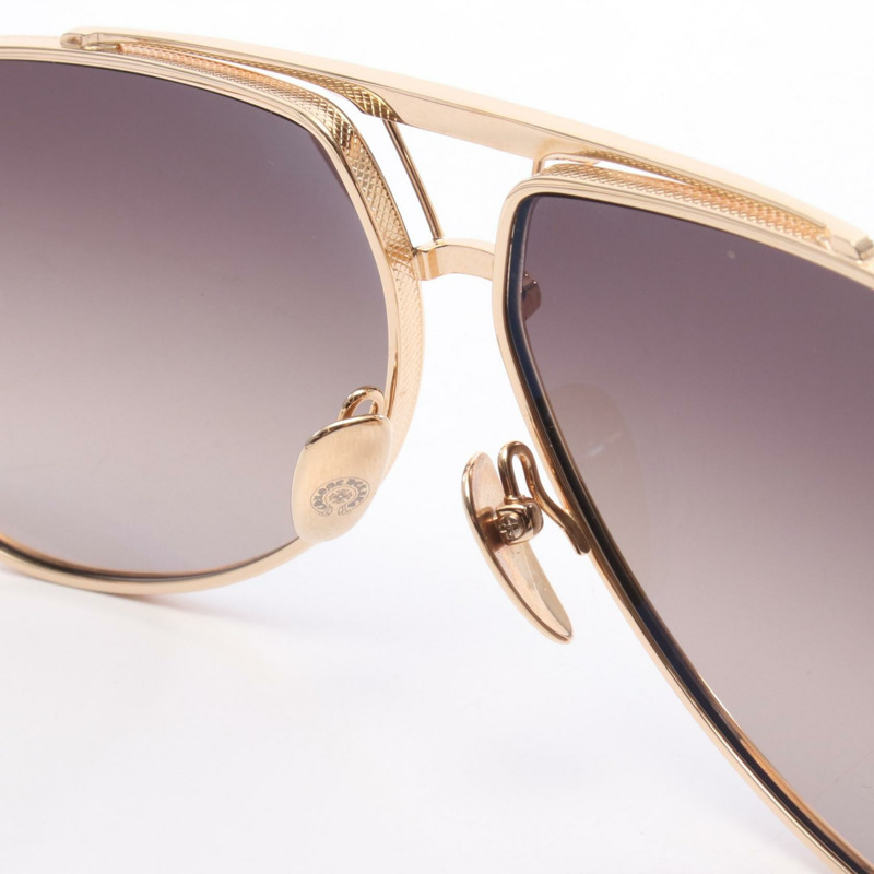 鉻心牌太陽眼鏡，鍍金塑膠灰色，二手男士款-5