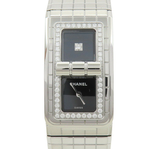 黑色錶盤 不鏽鋼 鑽石 Code Coco 腕錶【CHANEL 香奈兒】 H5145