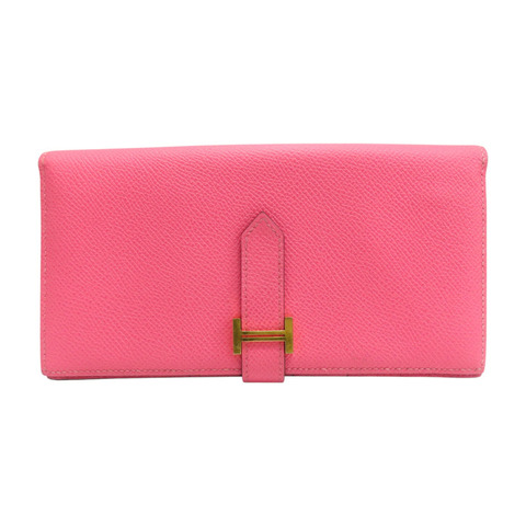 粉色 Epsom牛皮 Bearn Soufflet 長夾 X刻 【HERMES 愛馬仕】