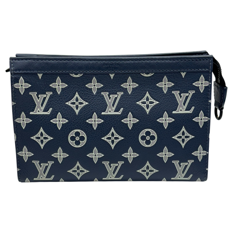 Monogram Shadow 皮革 藏青色 Gaston 可穿戴式錢包 【LOUIS VUITTON LV 路易威登】 M83384-2