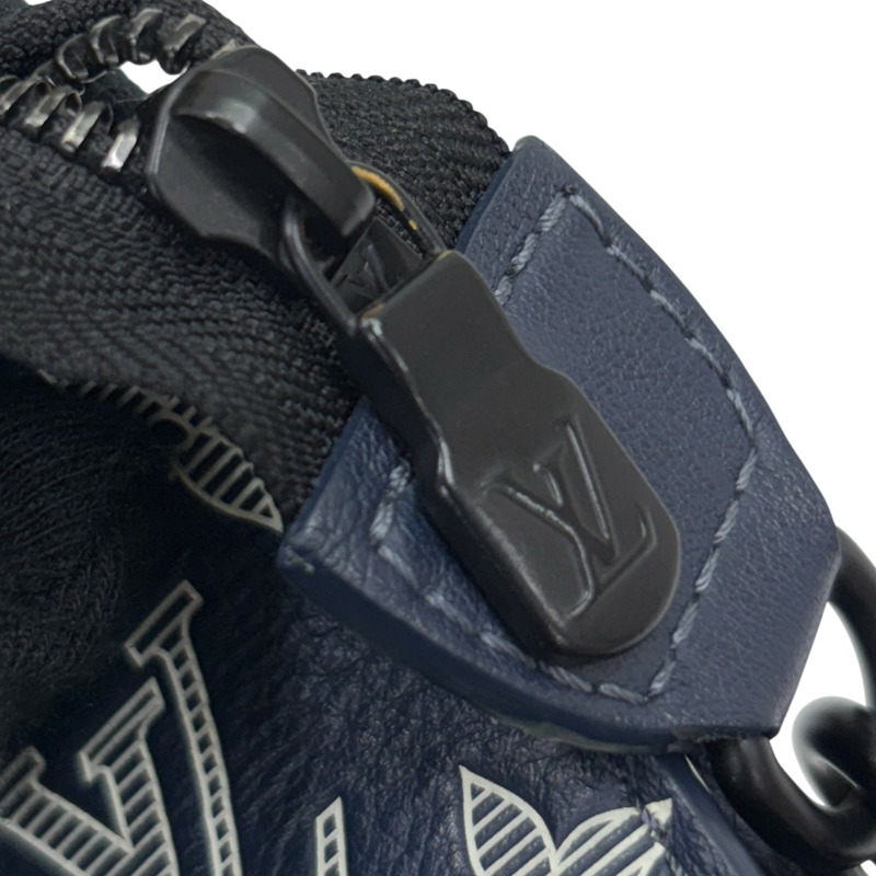 Monogram Shadow 皮革 藏青色 Gaston 可穿戴式錢包 【LOUIS VUITTON LV 路易威登】 M83384-9