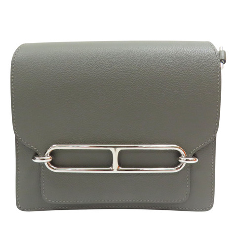 灰色 Evercolor牛皮 Roulis Mini 肩背包 銀釦【HERMES 愛馬仕】 K刻 銀扣 H070510CK