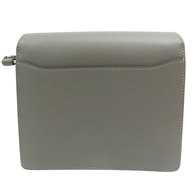 灰色 Evercolor牛皮 Roulis Mini 肩背包 銀釦【HERMES 愛馬仕】 K刻 銀扣 H070510CK-1
