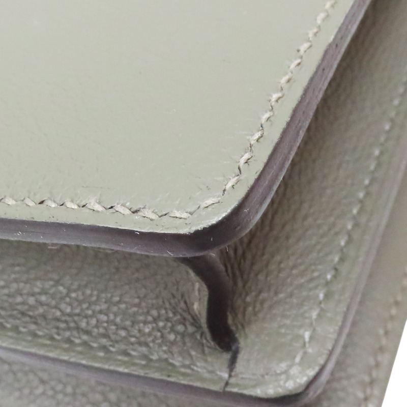 灰色 Evercolor牛皮 Roulis Mini 肩背包 銀釦【HERMES 愛馬仕】 K刻 銀扣 H070510CK-9