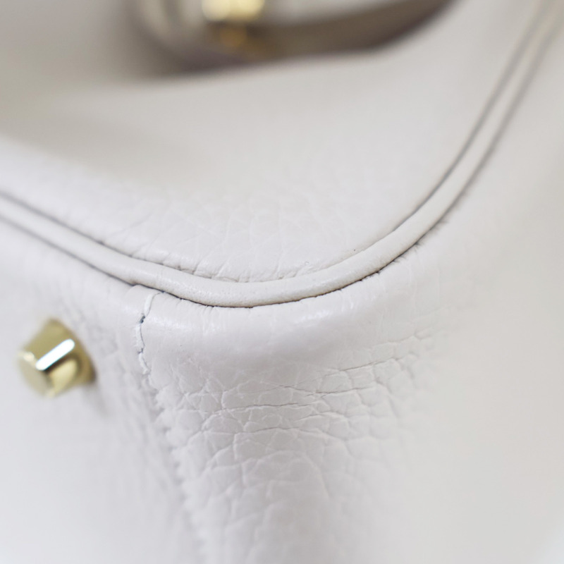 奶昔白 TC牛皮 Mini Lindy 肩背包 Z刻 金釦【HERMES 愛馬仕】 H079086CC-9