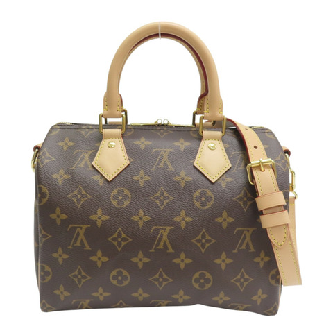棕色原花帆布 Speedy Bandouliere 25 兩用包【LOUIS VUITTON LV 路易威登】 M41113
