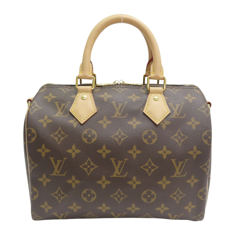 棕色原花帆布 Speedy Bandouliere 25 兩用包【LOUIS VUITTON LV 路易威登】 M41113-1