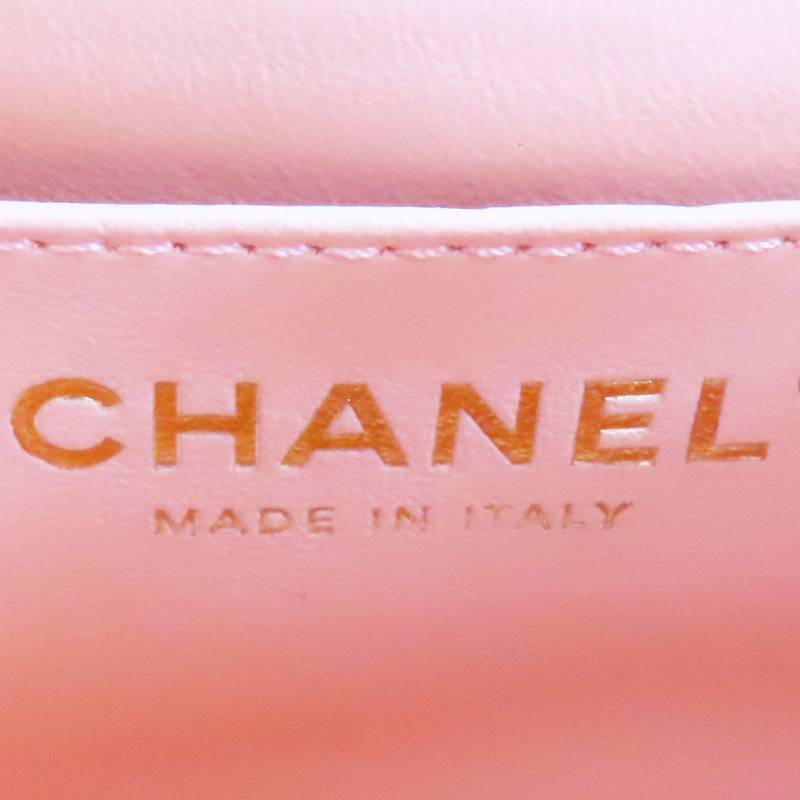 粉橘色 羊皮 Coco 17金球 鏈帶 肩背包 金釦【CHANEL 香奈兒】 A35200-6