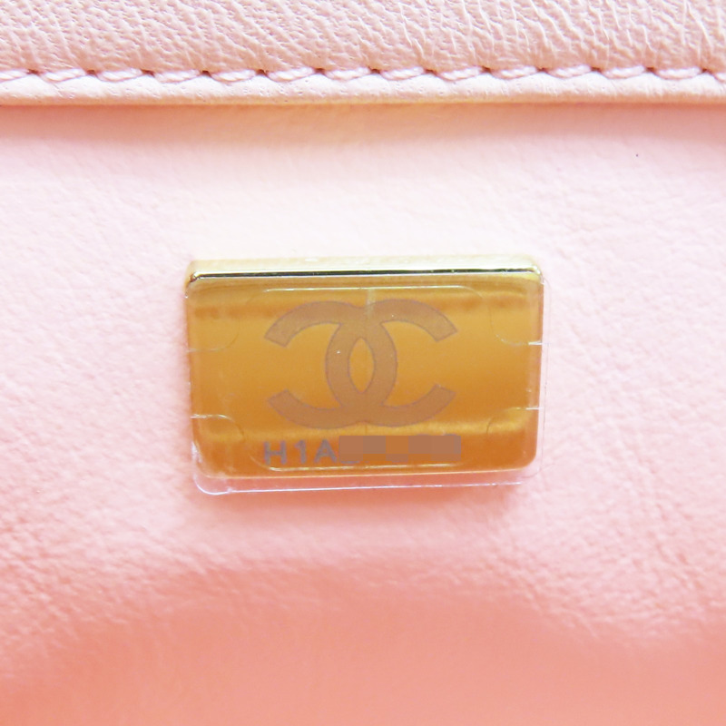 粉橘色 羊皮 Coco 17金球 鏈帶 肩背包 金釦【CHANEL 香奈兒】 A35200-7
