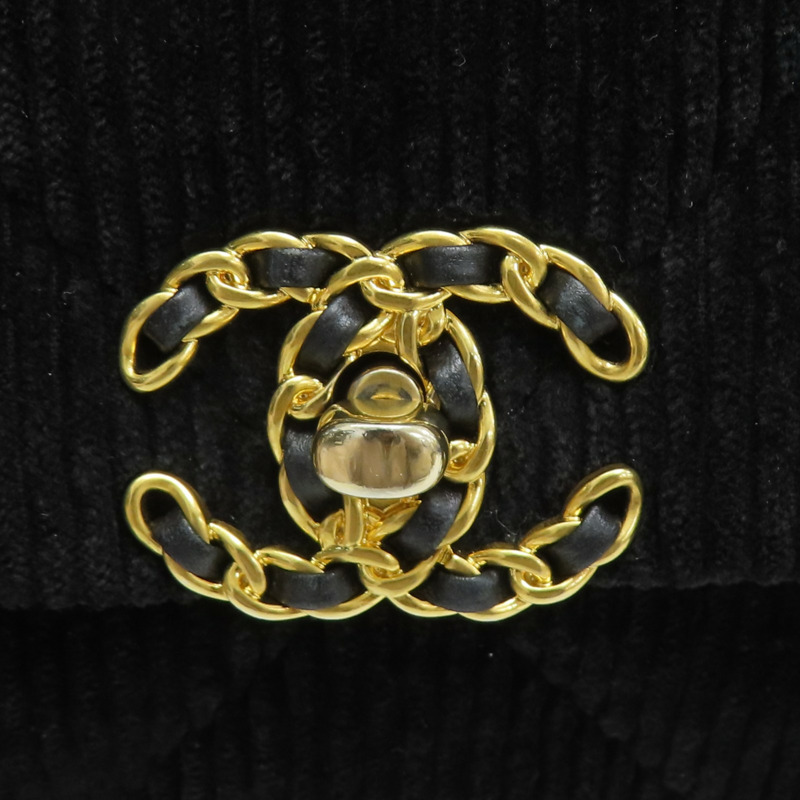 黑色 單寧布 BK Velvet 19包 26CM 鍊帶 肩背包【CHANEL 香奈兒】 AS1160-14