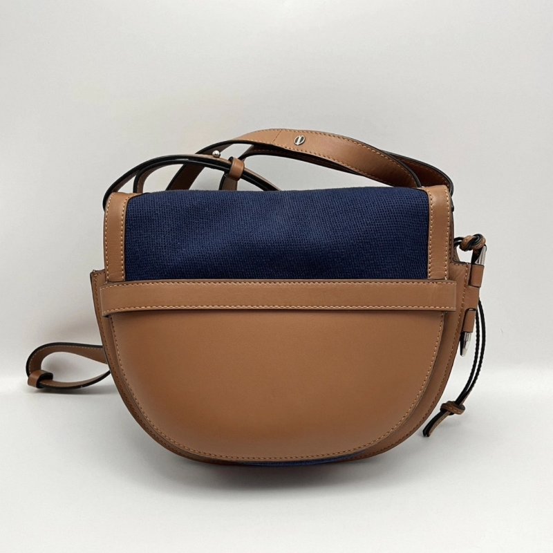 LOEWE焦糖牛仔馬鞍肩背斜背包23*19*10 98新配件塵袋-3