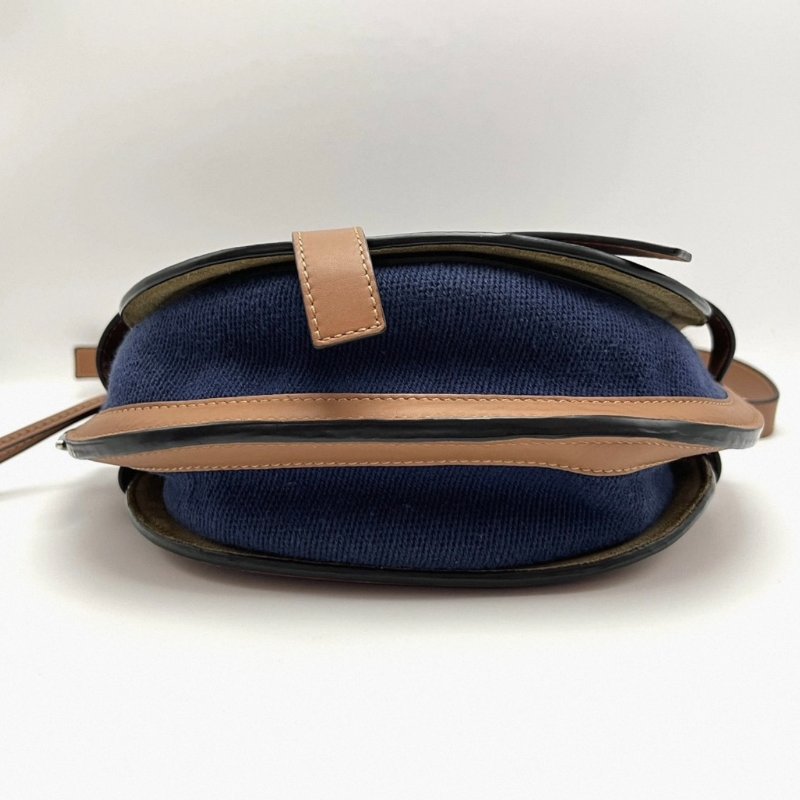 LOEWE焦糖牛仔馬鞍肩背斜背包23*19*10 98新配件塵袋-4