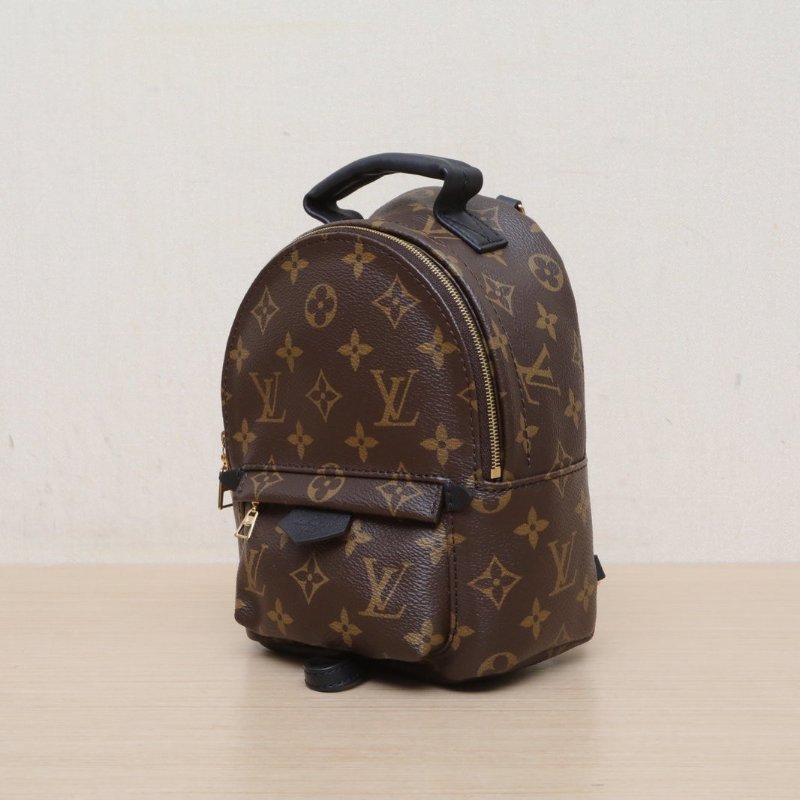 LOUIS VUITTON PalmSprings小書包Mini17新款拉鏈外露老花PVC晶片肩背包-3