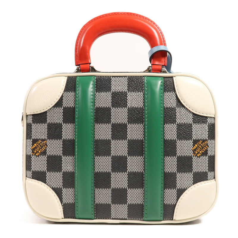 LOUIS VUITTON Damier Valisette BB銀扣手挽肩背兩用袋-1
