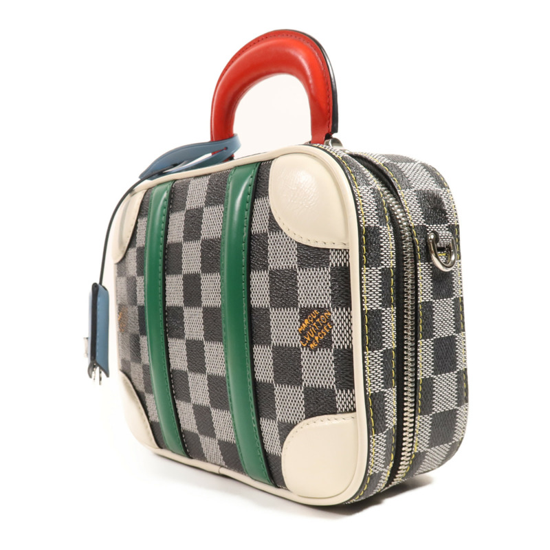 LOUIS VUITTON Damier Valisette BB銀扣手挽肩背兩用袋-2