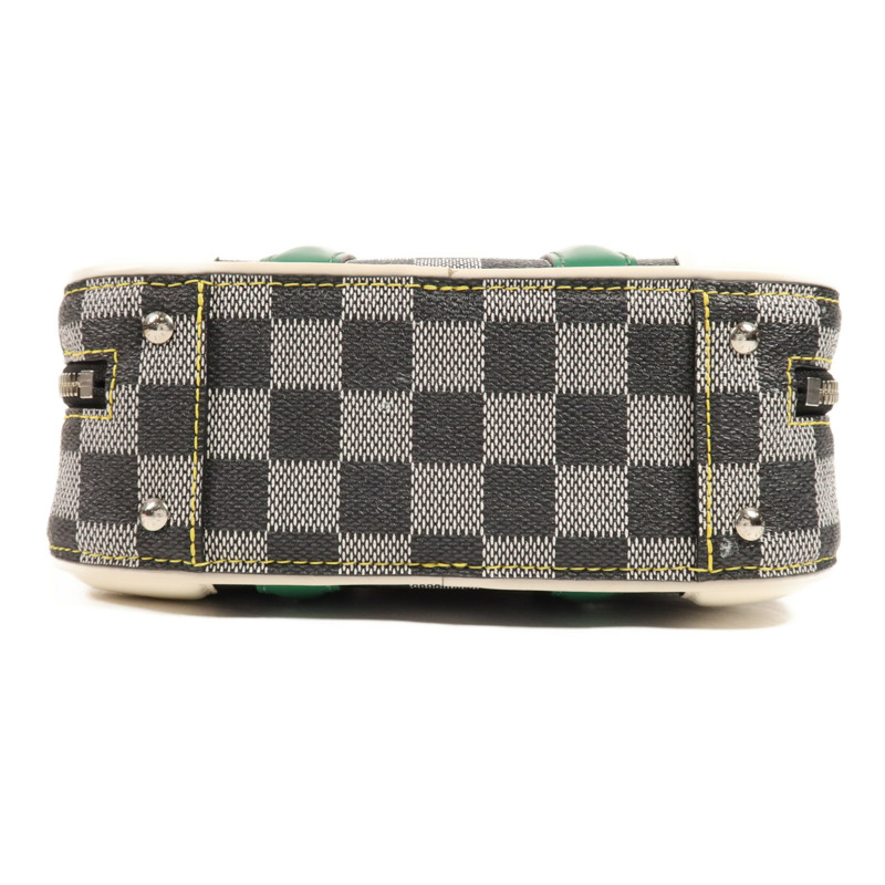 LOUIS VUITTON Damier Valisette BB銀扣手挽肩背兩用袋-3