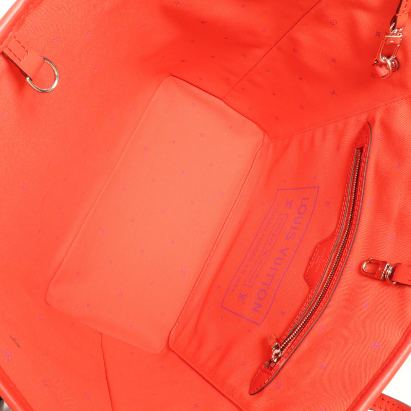 LOUIS VUITTON Monogram Escale Neverfull MM銀扣肩背袋/手挽袋-9