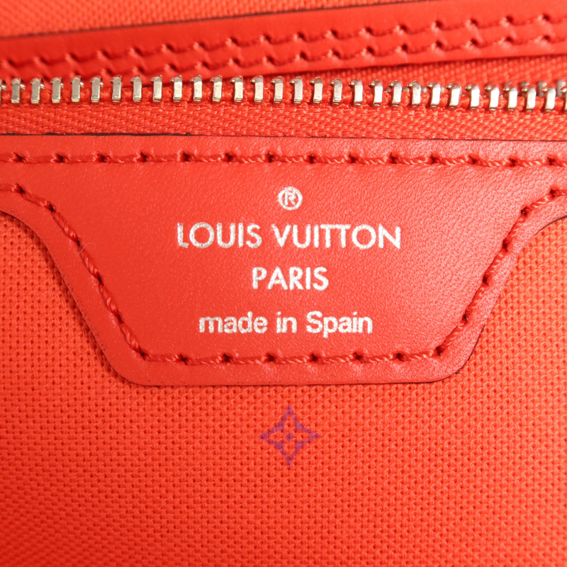 LOUIS VUITTON Monogram Escale Neverfull MM銀扣肩背袋/手挽袋-10
