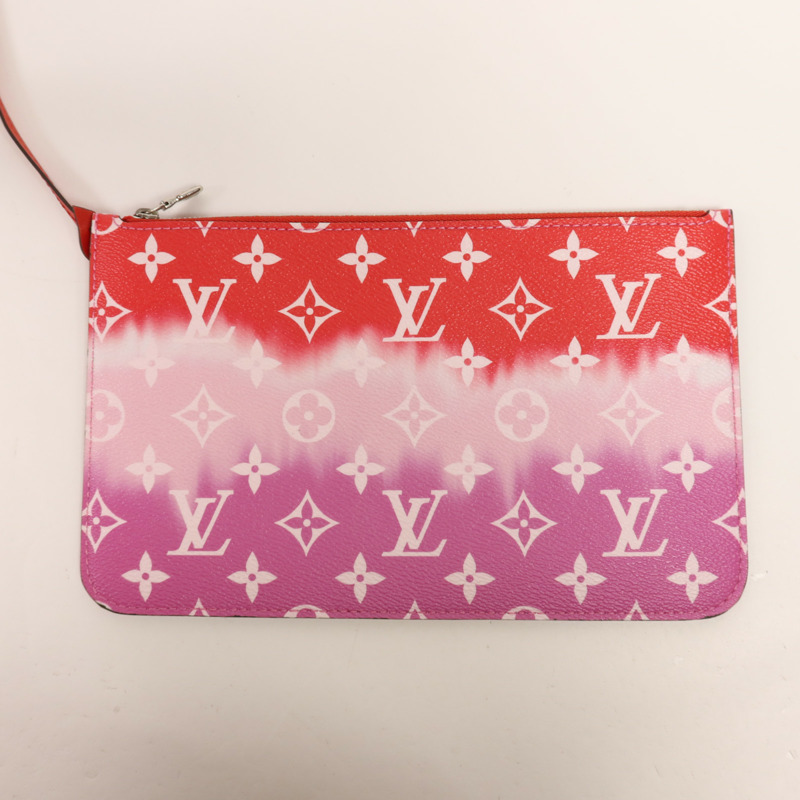 LOUIS VUITTON Monogram Escale Neverfull MM銀扣肩背袋/手挽袋-12