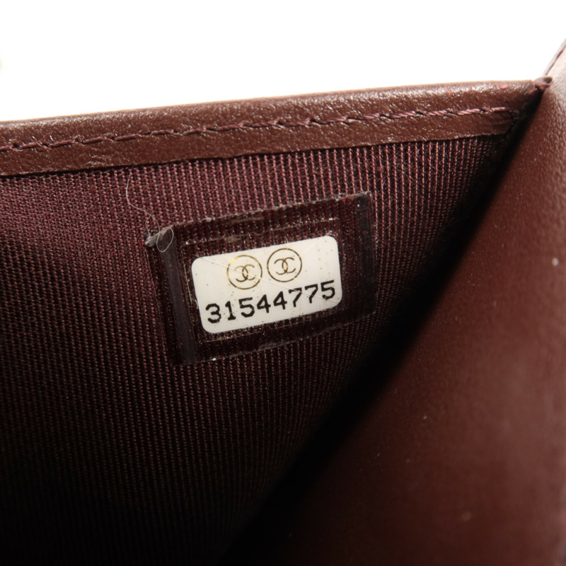CHANEL 牛皮皮革Classic Trifold Wallet金扣錢包-8