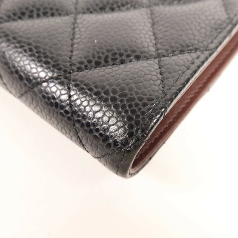 CHANEL 牛皮皮革Classic Trifold Wallet金扣錢包-12