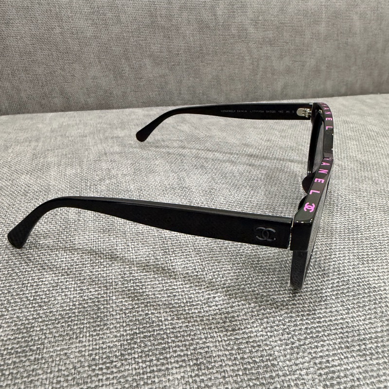 CHANEL 粉色logo太陽眼鏡 墨鏡 貓眼鏡片-9