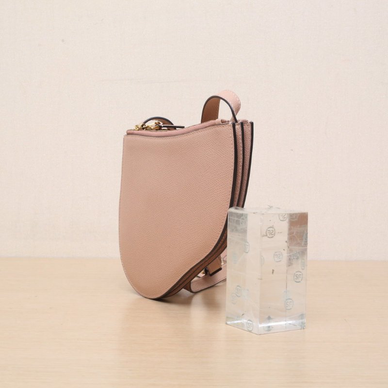 DIOR 奶茶色牛皮金扣2019saddlewoc肩背包-3