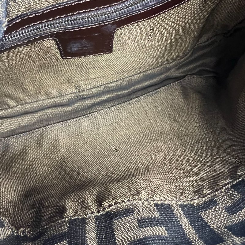 FENDI VINTAGE滿版老花帆布單肩包-6