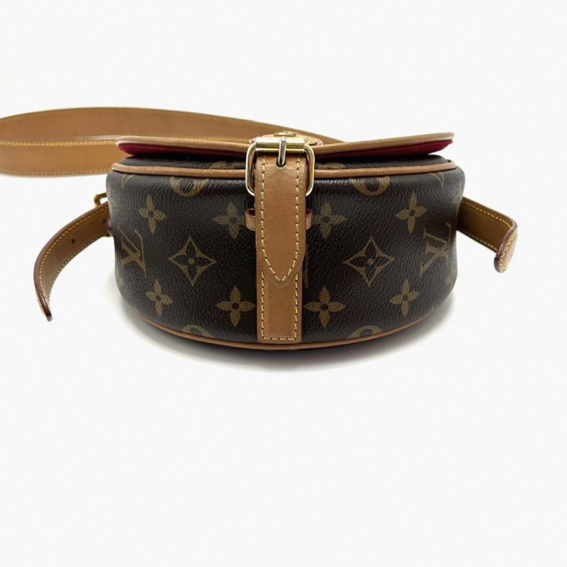 LV 經典老花小號肩背斜背馬鞍包 18*15*8 98新配件塵袋-1