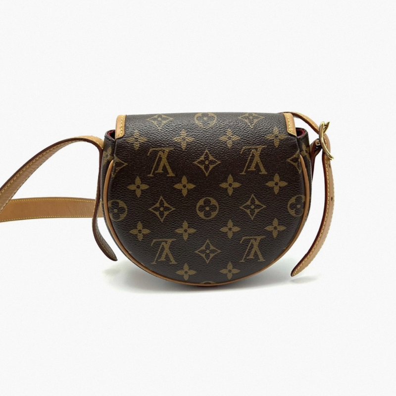 LV 經典老花小號肩背斜背馬鞍包 18*15*8 98新配件塵袋-4