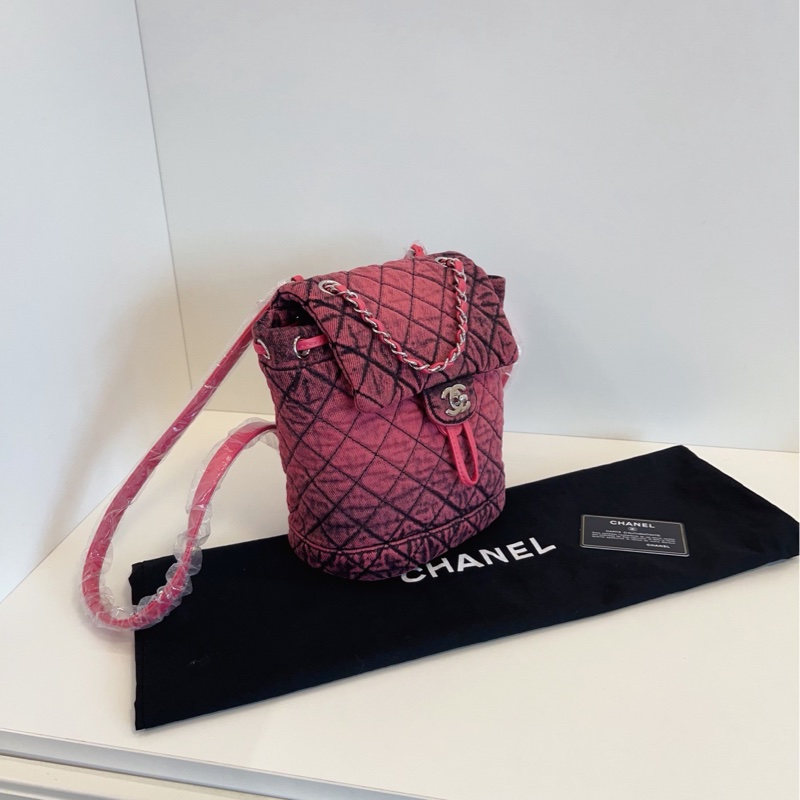 【99新🆕】Chanel水洗牛仔漸變暈染 薩爾茨堡mini雙肩包 呼聲最高最稀缺的粉·黑洗水丹寧-1