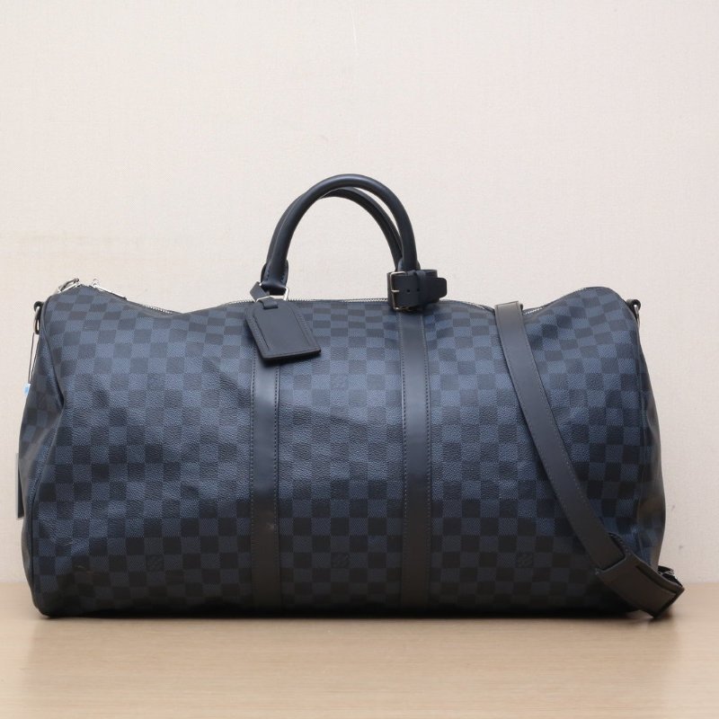 LOUIS VUITTON KEEPALL55配肩帶藍色PVC2015肩背包-1