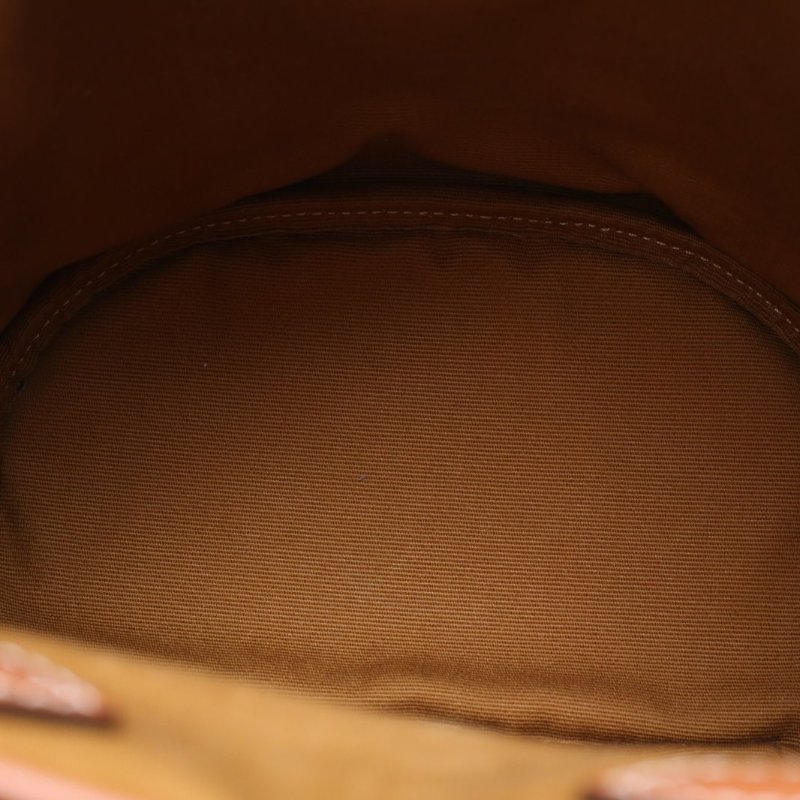 CELINE Folco抽繩雙肩包Mini迷你褐色PVC老花肩背包-2