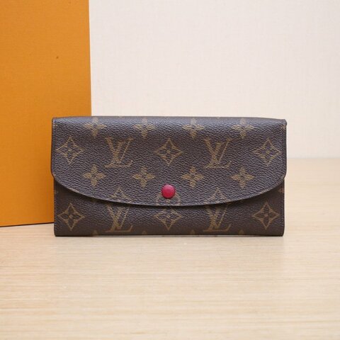 LOUIS VUITTON Emilie豆子錢夾老花PVC2015肩背包