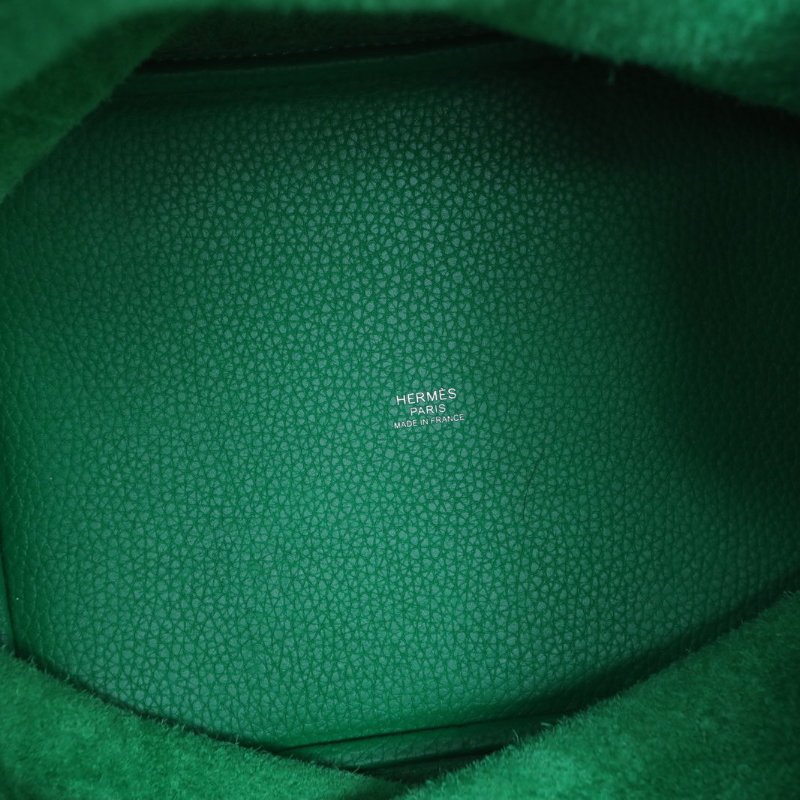 HERMES Picotin22菜籃子1K竹子綠TC皮Z刻綠扣sogreen肩背包-2