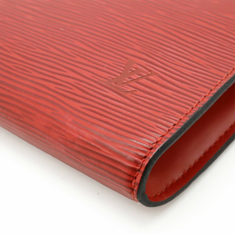 路易威登 Epi 皮革 Pochette 配件手提包,卡斯蒂利亞紅 (M52947)-3