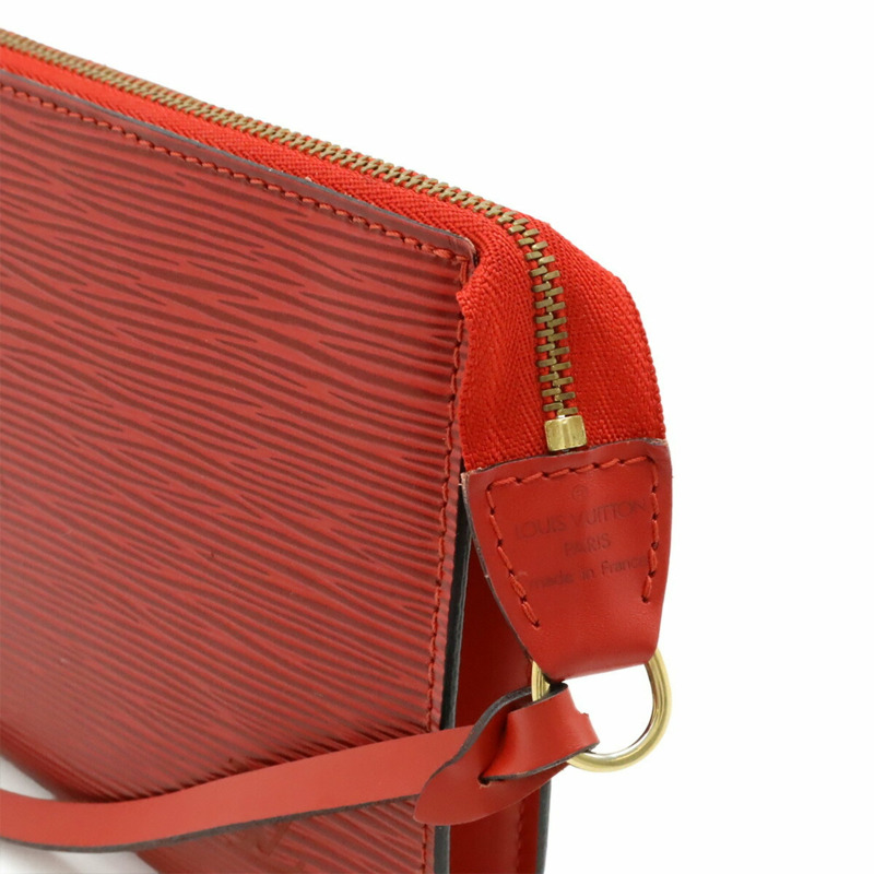 路易威登 Epi 皮革 Pochette 配件手提包,卡斯蒂利亞紅 (M52947)-6
