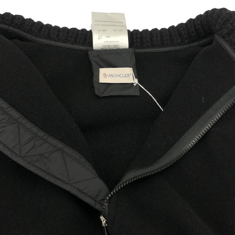 MONCLER 黑色羊毛披肩斗篷，均碼，二手，男女通用-4