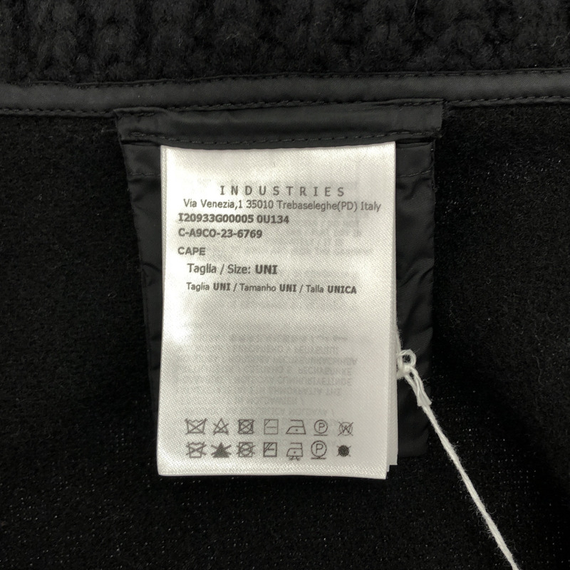 MONCLER 黑色羊毛披肩斗篷，均碼，二手，男女通用-6