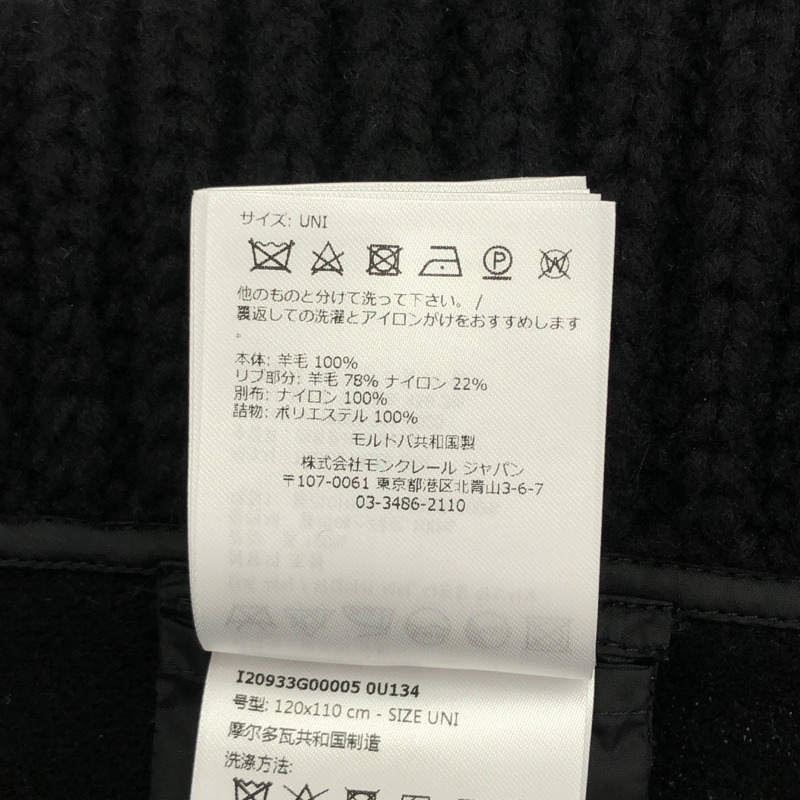 MONCLER 黑色羊毛披肩斗篷，均碼，二手，男女通用-7