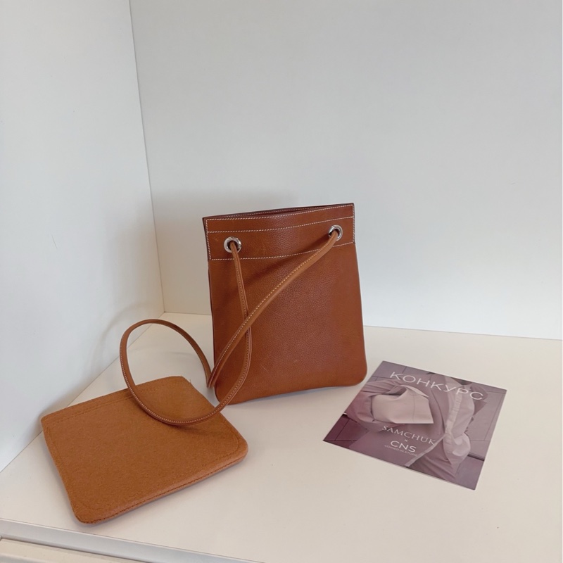 【97新🆕】Hermes Aline mini 金棕銀扣 馬鞍皮 C刻斜挎包-1