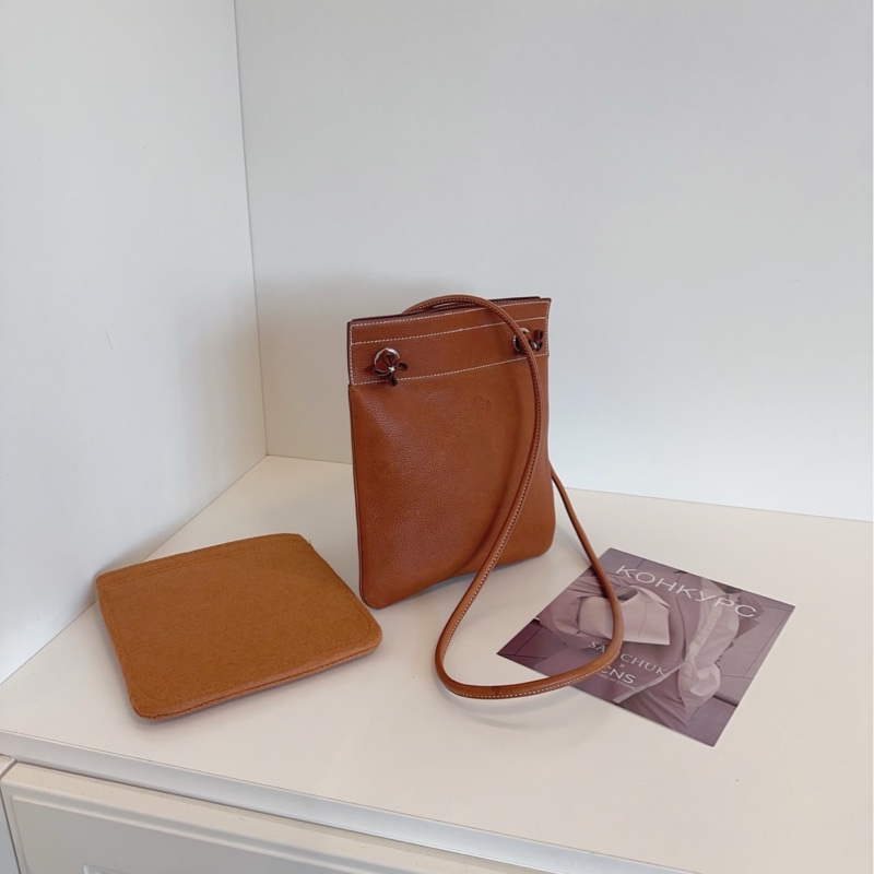 【97新🆕】Hermes Aline mini 金棕銀扣 馬鞍皮 C刻斜挎包-2