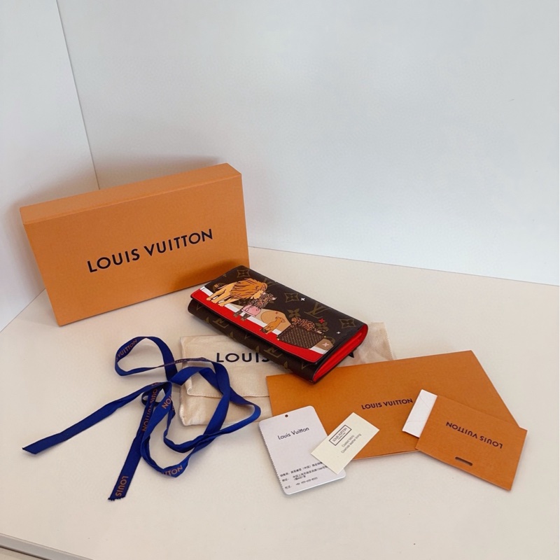 【98新全套🆕】LV 限定動物園老花翻蓋長錢包 可斜挎-5