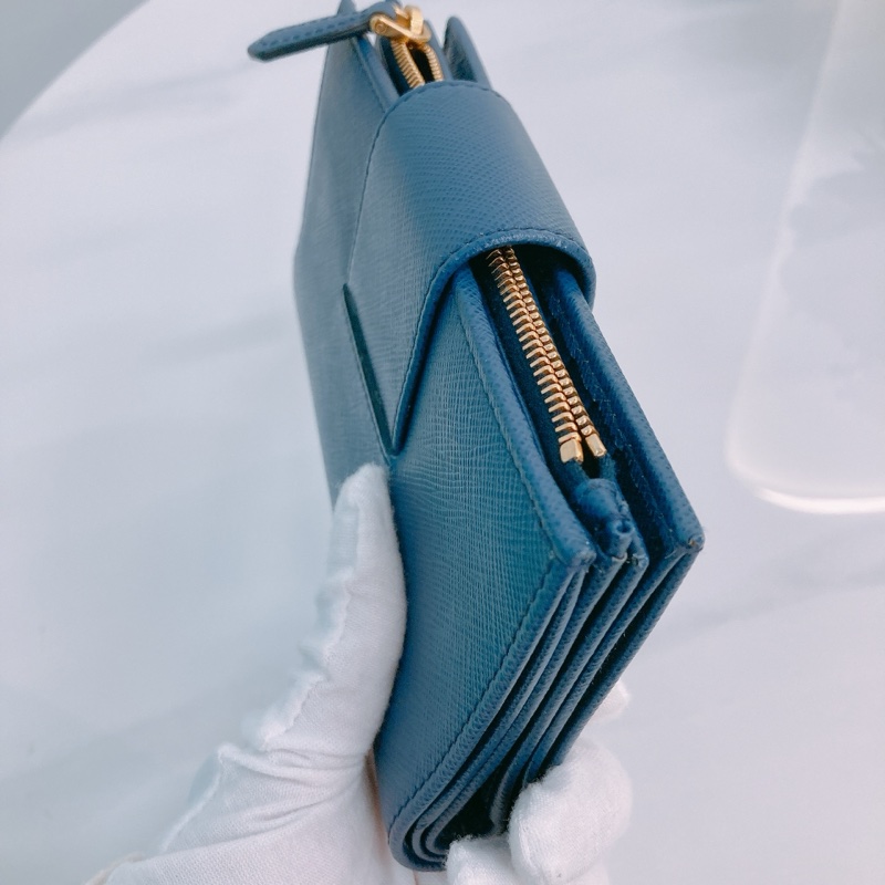 MS0388 PRADA 普拉達十字牛皮紋中號拉鍊銀包SAFFIANA LONG WALLET WITH ZIPPER-5
