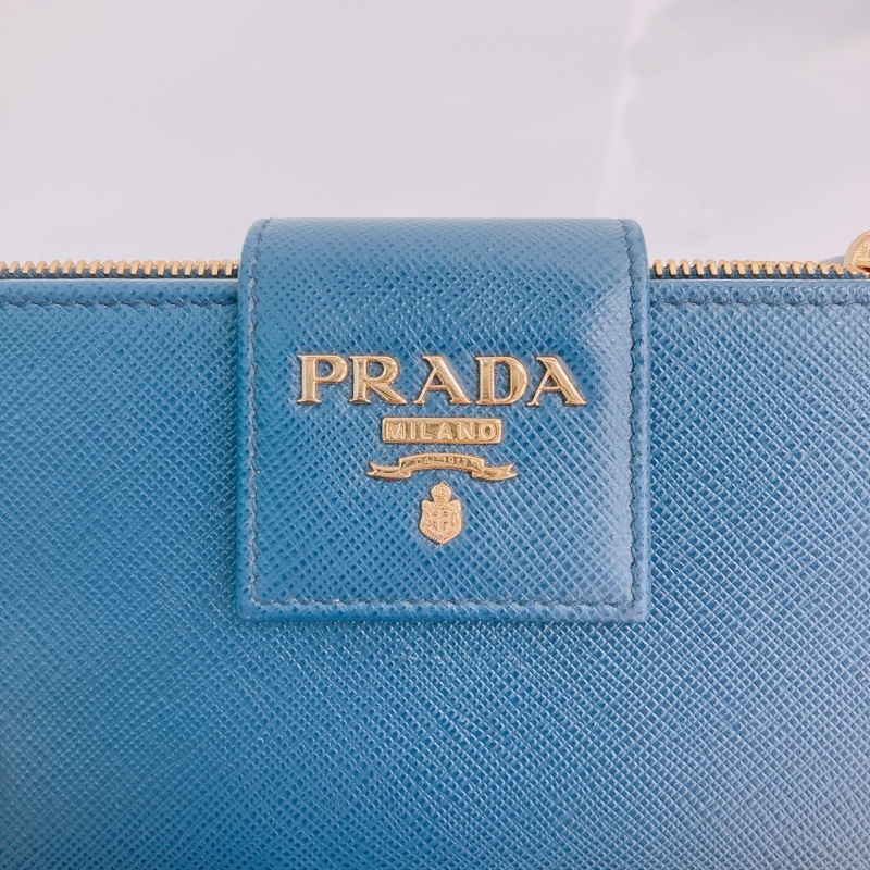 MS0388 PRADA 普拉達十字牛皮紋中號拉鍊銀包SAFFIANA LONG WALLET WITH ZIPPER-6